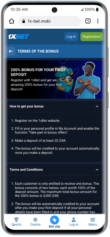 1xBet R3000 Bonus