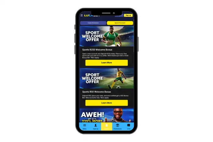 Lulabet sign up bonus R50 R250