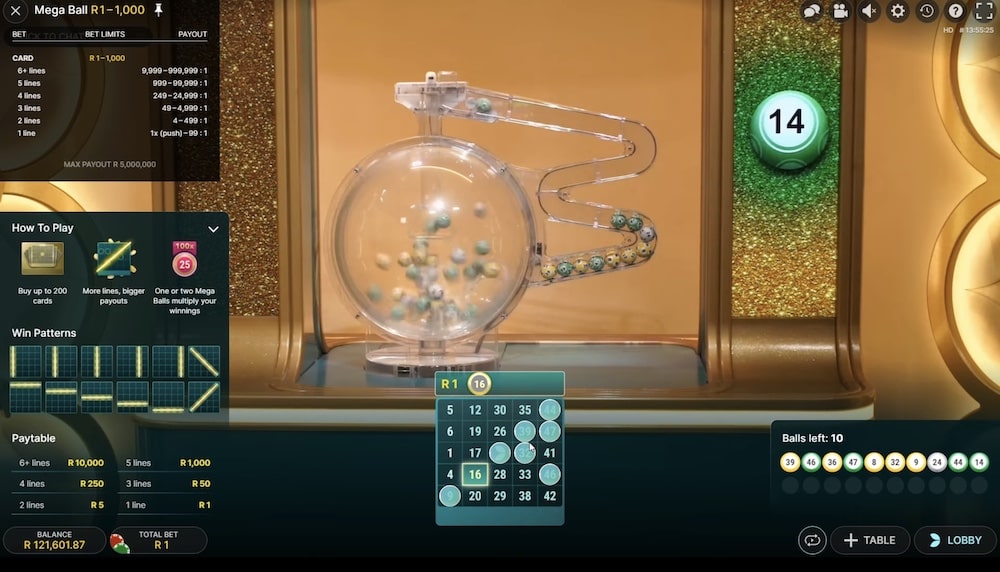 betway megaball draw