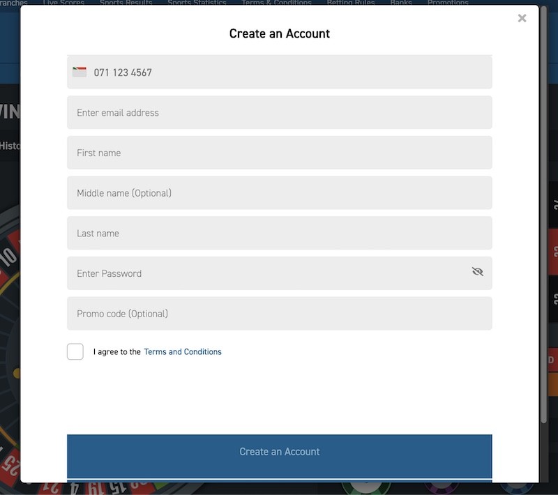 soccershop sign-up form